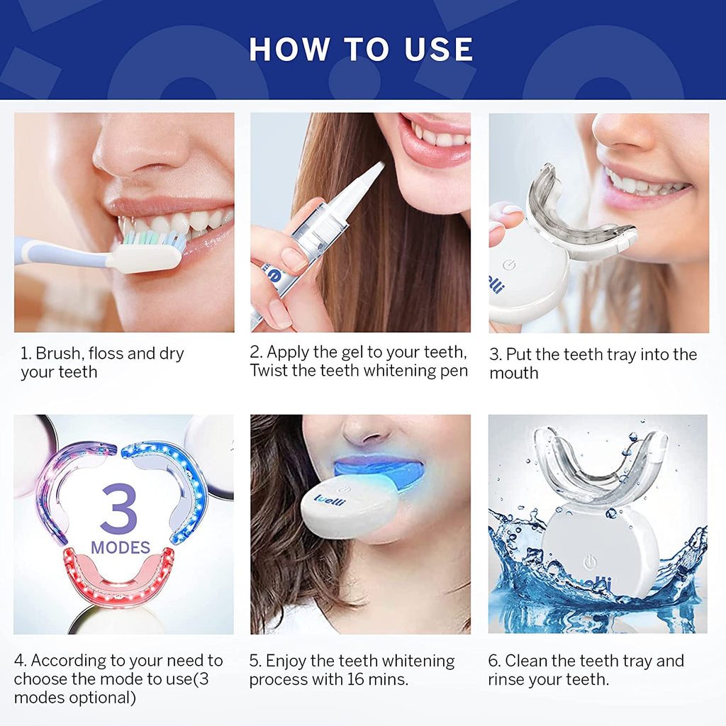Wireless Teeth Whitening with LED Lights